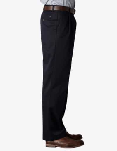 Dockers D3 Classic Fit Pleated Navy Side