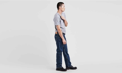 Levi's Regular 505 Dark Stonewash Jeans Side