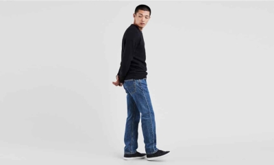 Levi's Regular 505 Medium Stonewash Jeans Side