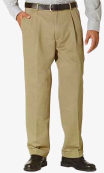Dockers Comfort Fit Pleated Cuffed Khaki Front Side