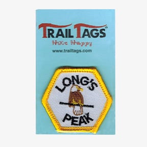 Long's Peak trail tag patch